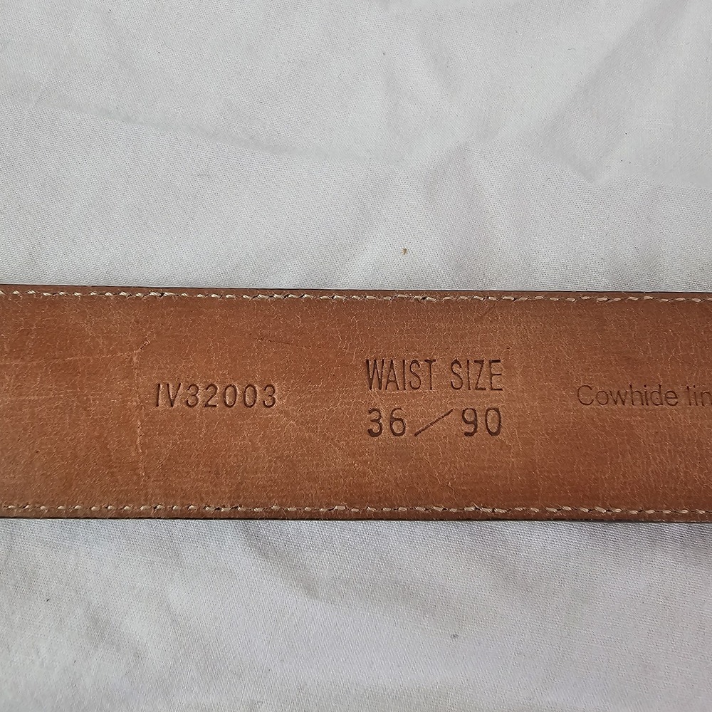 Cubavera Black Cowhide Lined Italian Full Grain Leather Mens Belt IV32003 Sz 36 - Picture 6 of 10